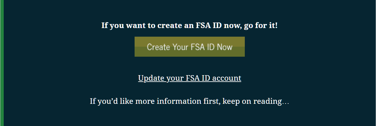 Create FSA ID Prompt