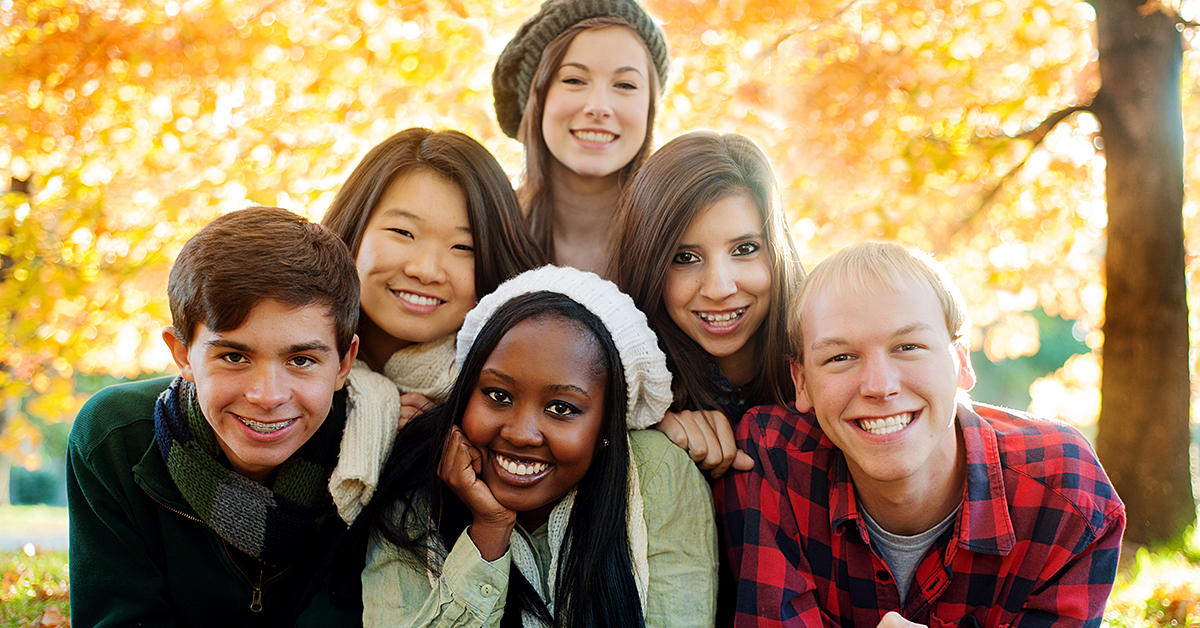 College Students on Fall Campus